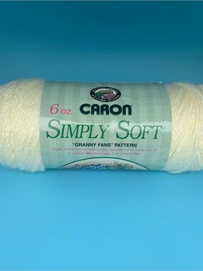 Caron Simply Soft Yarn 6 oz Off White No Dye Lot